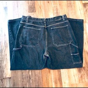 Vintage 90s Mens Anchor Blue Skater Punk Jeans 42x32 Black Denim